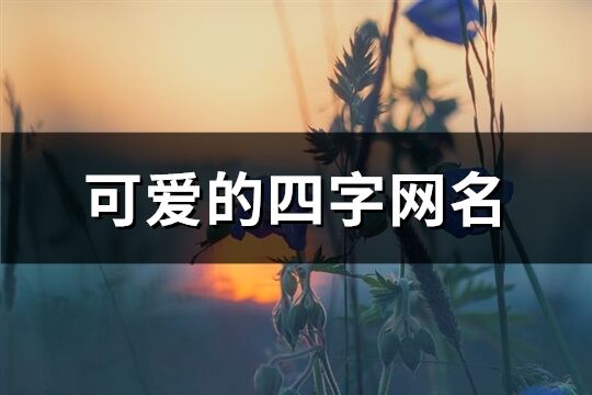 可爱的四字网名(精选966个)