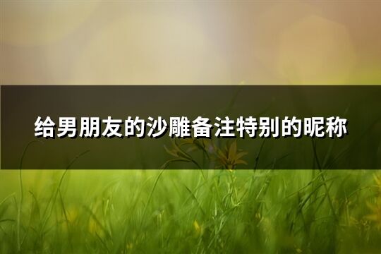 给男朋友的沙雕备注特别的昵称(精选112个)