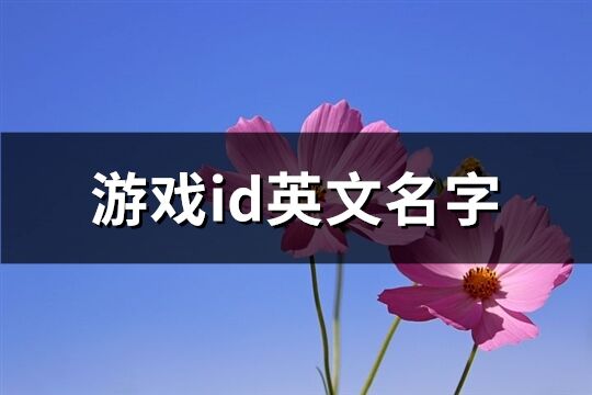 游戏id英文名字(优选211个)