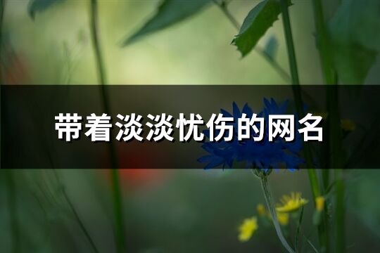 带着淡淡忧伤的网名(459个)