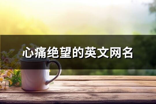 心痛绝望的英文网名(精选96个)