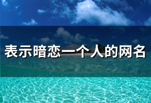 表示暗恋一个人的网名(65个)