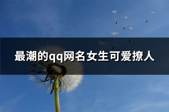 最潮的qq网名女生可爱撩人(共205个)