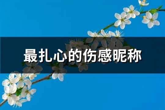 最扎心的伤感昵称(880个)