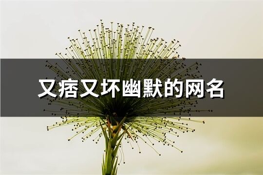 又痞又坏幽默的网名(131个)