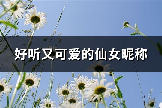 好听又可爱的仙女昵称(共205个)