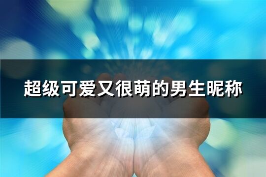 超级可爱又很萌的男生昵称(精选62个)