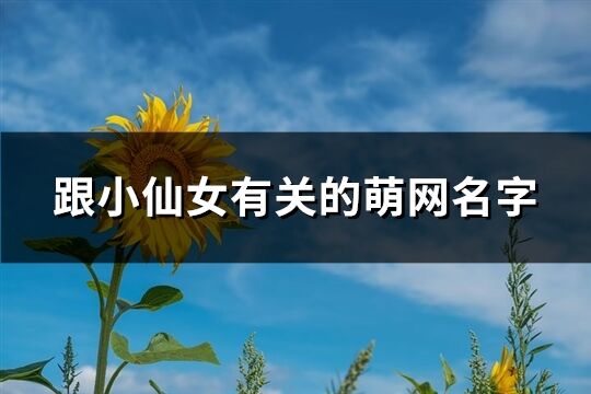 跟小仙女有关的萌网名字(共104个)