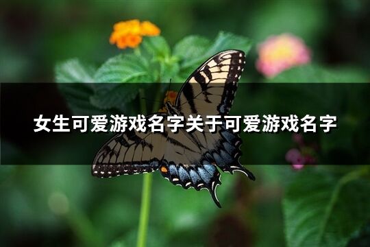 女生可爱游戏名字关于可爱游戏名字(精选425个)