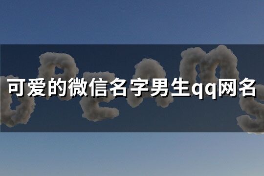 可爱的微信名字男生qq网名(共138个)