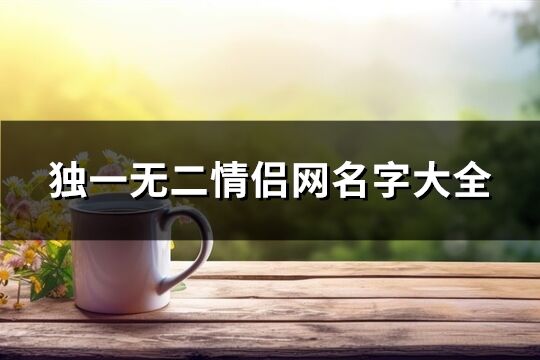 独一无二情侣网名字大全(共727个)