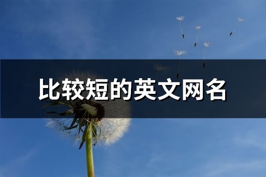 比较短的英文网名(共103个)