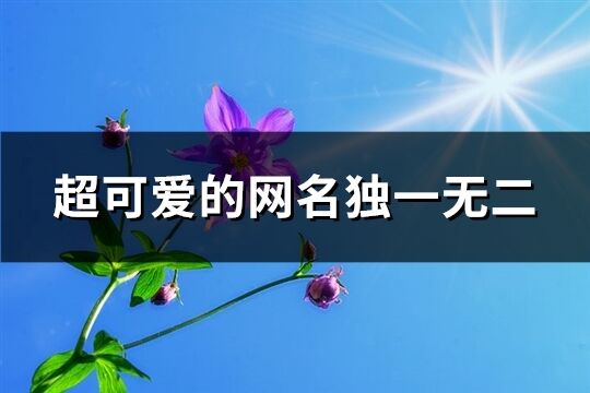 超可爱的网名独一无二(精选265个)