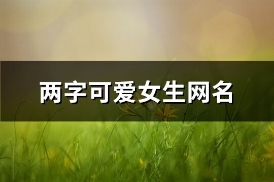 两字可爱女生网名(共114个)