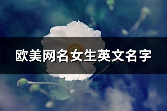 欧美网名女生英文名字(精选165个)