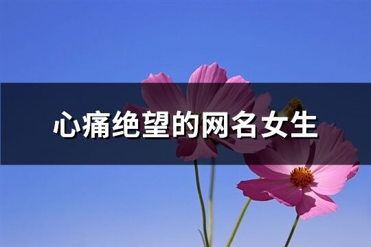 心痛绝望的网名女生(共132个)