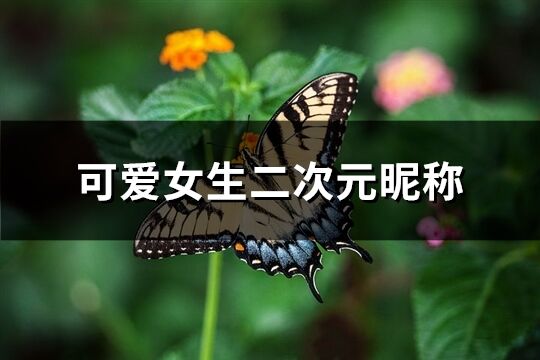 可爱女生二次元昵称(共82个)