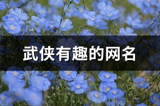 武侠有趣的网名(共410个)