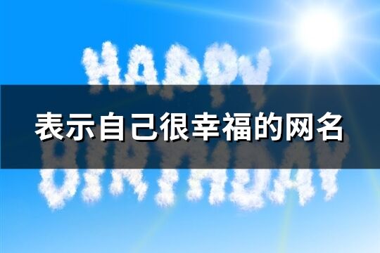 表示自己很幸福的网名(共176个)