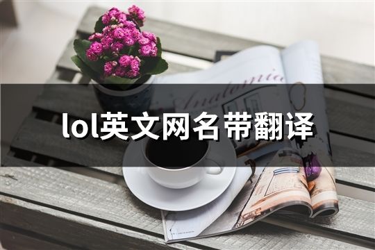 lol英文网名带翻译(精选183个)