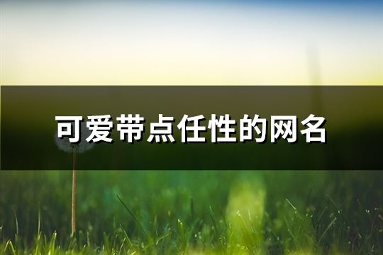 可爱带点任性的网名(共360个)