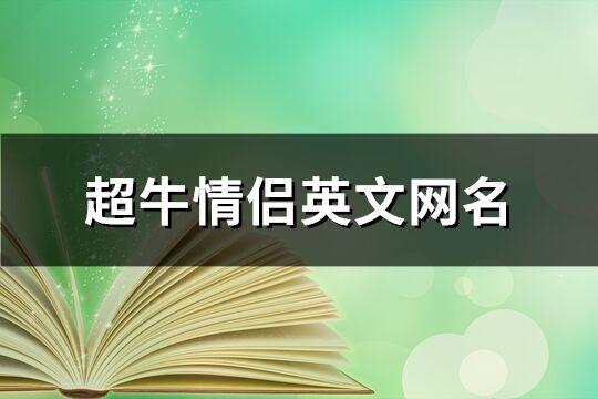 超牛情侣英文网名(共34个)