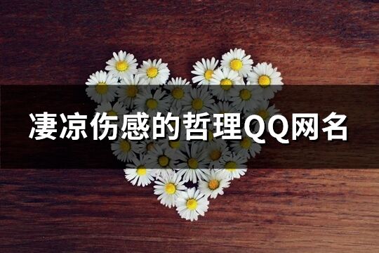 凄凉伤感的哲理QQ网名(78个)