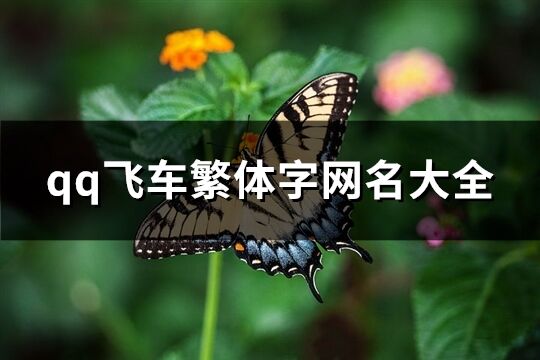 qq飞车繁体字网名大全(精选140个)