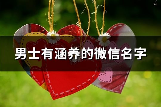 男士有涵养的微信名字(91个)