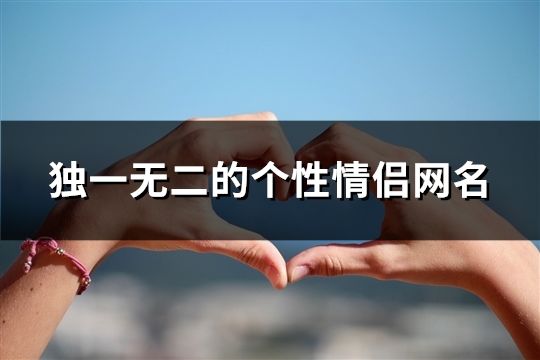 独一无二的个性情侣网名(386对)