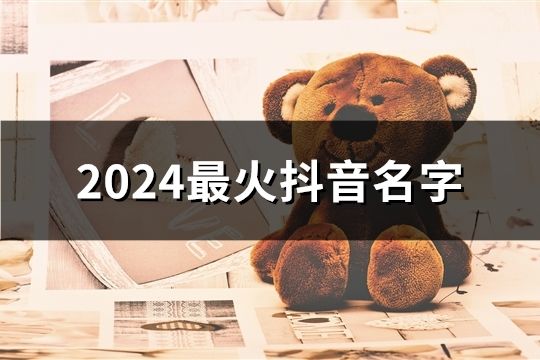 2024最火抖音名字(共1369个)