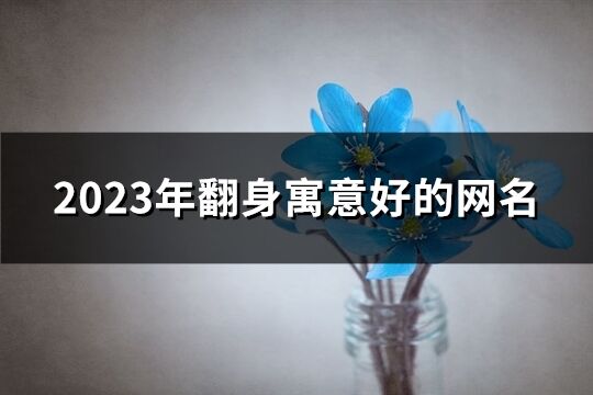 2023年翻身寓意好的网名(精选753个)