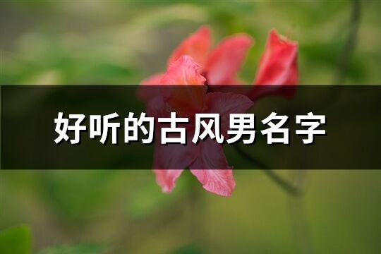 好听的古风男名字(精选158个)