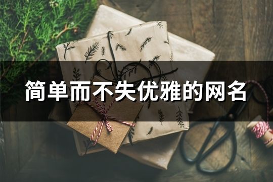 简单而不失优雅的网名(精选41个)