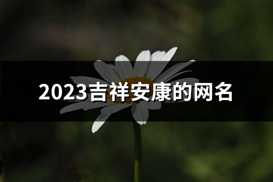 2023吉祥安康的网名(共484个)