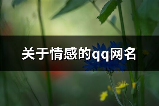 关于情感的qq网名(268个)