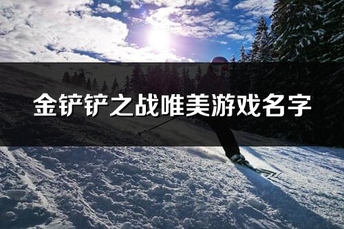 金铲铲之战唯美游戏名字(优选277个)