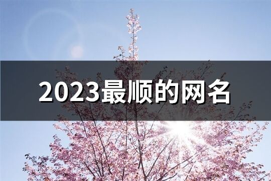 2023最顺的网名(共567个)