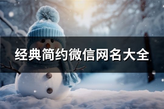 经典简约微信网名大全(112个)