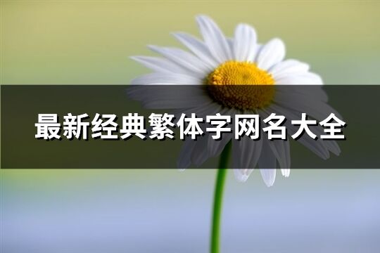 最新经典繁体字网名大全(共1017个)