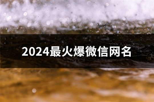 2024最火爆微信网名(共1434个)