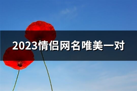 2023情侣网名唯美一对(精选141个)