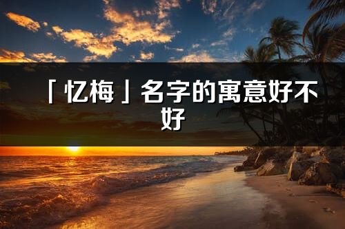 「忆梅」名字的寓意好不好_忆梅含义分析