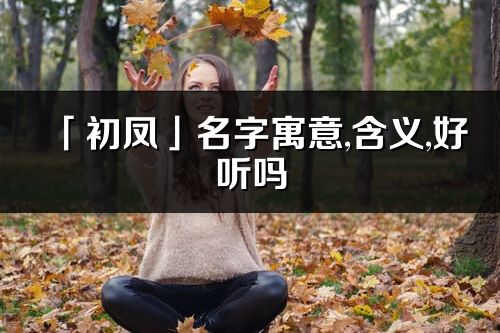 「初凤」名字寓意,含义,好听吗_初凤名字分析打分