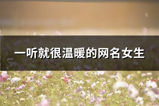 一听就很温暖的网名女生(精选55个)