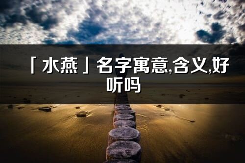 「水燕」名字寓意,含义,好听吗_水燕名字分析打分