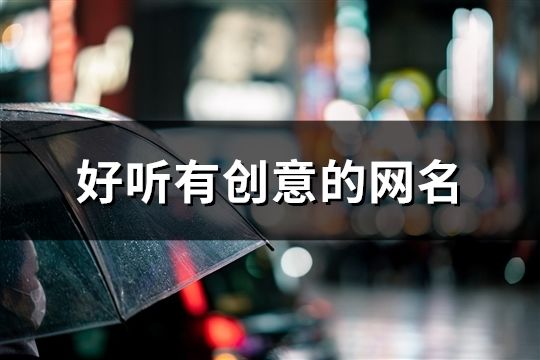 好听有创意的网名(共315个)