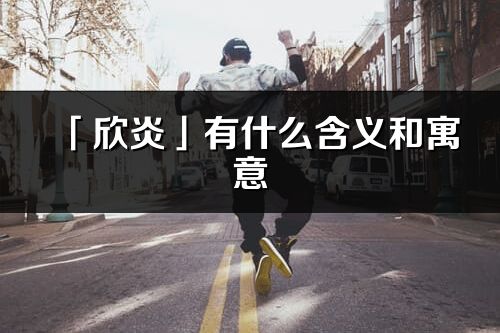 「欣炎」有什么含义和寓意