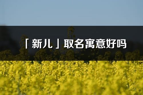 「新儿」取名寓意好吗_新儿名字含义及五行