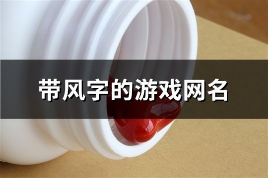 带风字的游戏网名(102个)